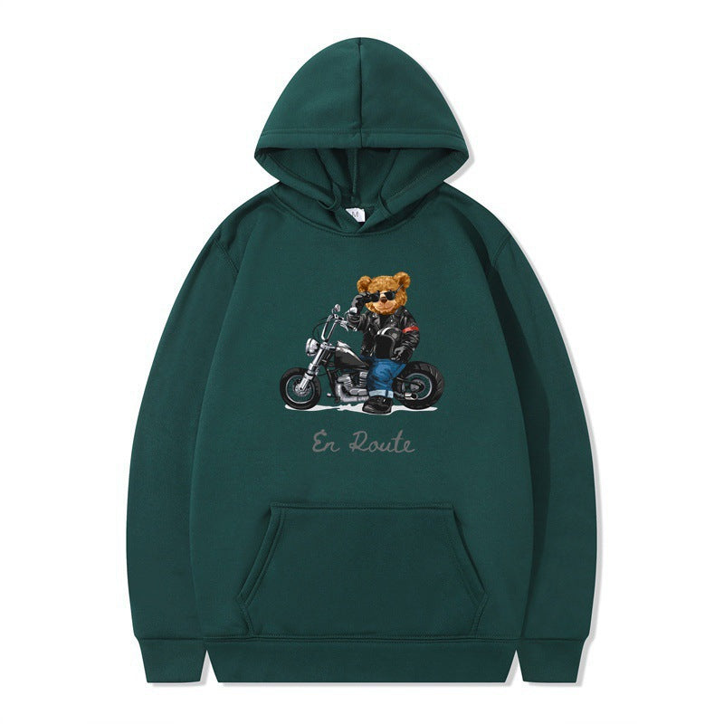 Damen Kapuzenpullover Bärenmotiv Lässig Norvielle