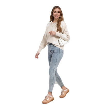 Damen Pullover Florales Design Lässiger Schnitt