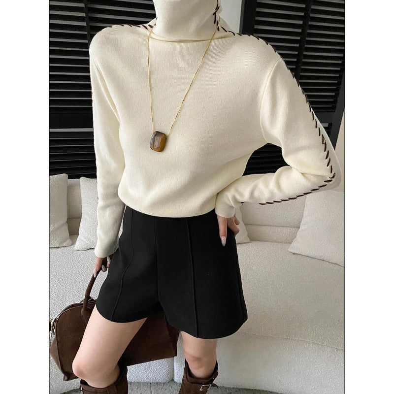 Damen Rollkragenpullover Elegantes Design Norvielle - Norvielle
