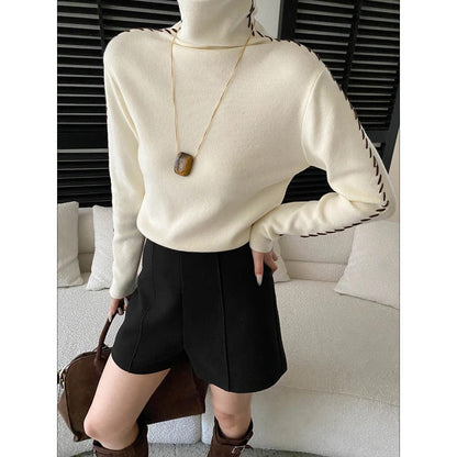 Damen Rollkragenpullover Elegantes Design Norvielle - Norvielle