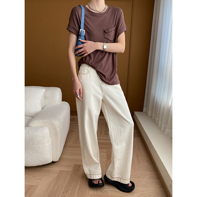Damen High-Waist Jeans Weite Bein Nachhaltig