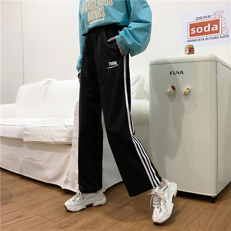 Damen Sport Freizeithose Streifen Norvielle