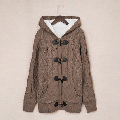 Damen Strickjacke Hochkragen Bequem Knöpfe Norvielle