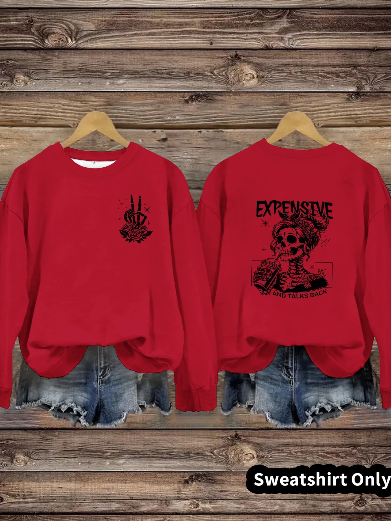 Damen Sweatshirt Kreatives Motiv Lässiger Schnitt Norvielle