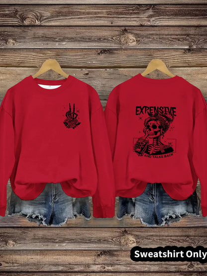 Damen Sweatshirt Kreatives Motiv Lässiger Schnitt Norvielle