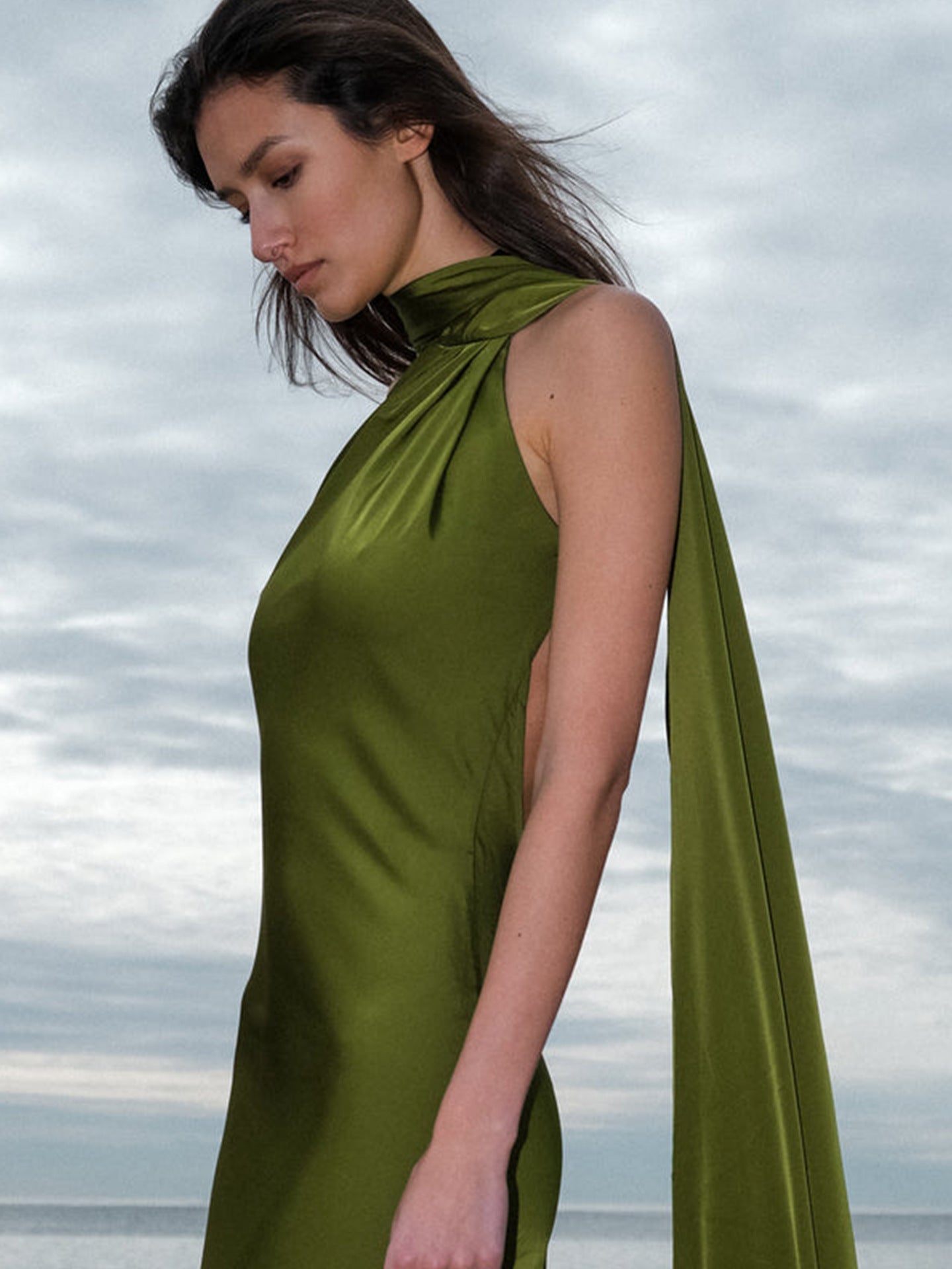 Damen Abendkleid Schulterfrei Fließend Norvielle