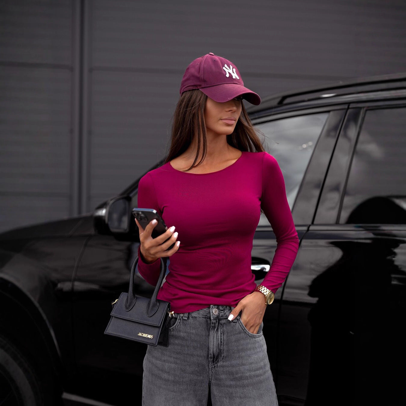 Damen Longsleeve-Oberteil Figurbetont Norvielle