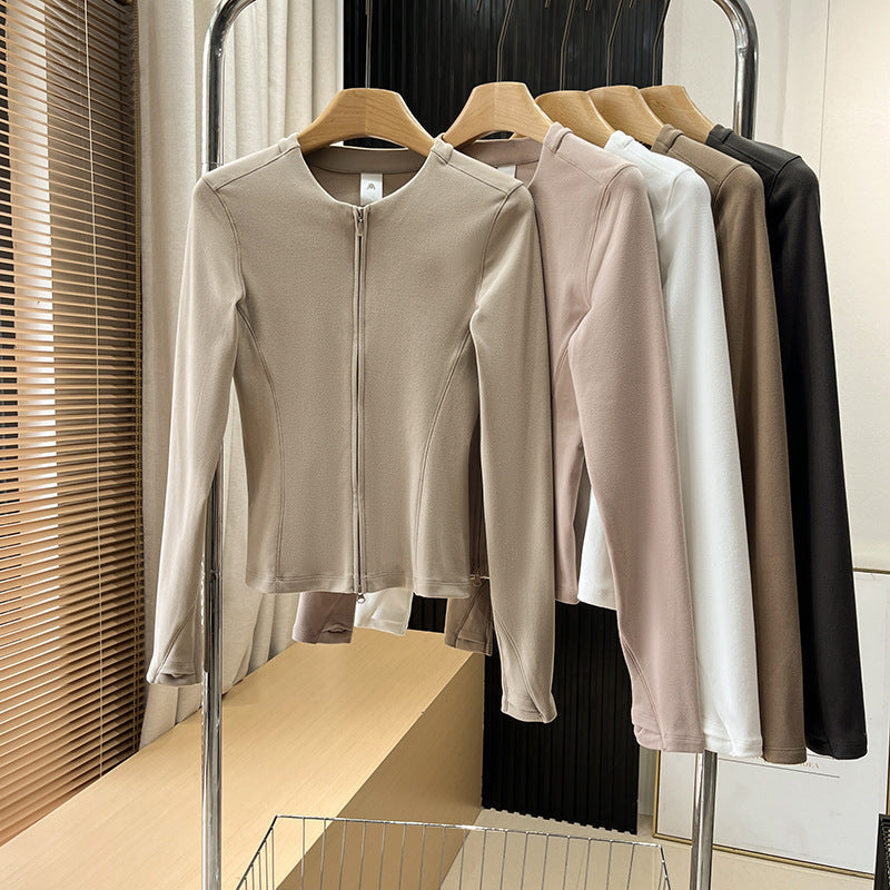 Damen Sportjacke Atmungsaktives Material Leicht