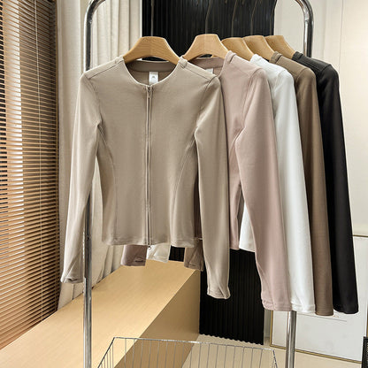 Damen Sportjacke Atmungsaktives Material Leicht