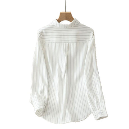Damen Bluse Langärmlig Streifenmuster Norvielle