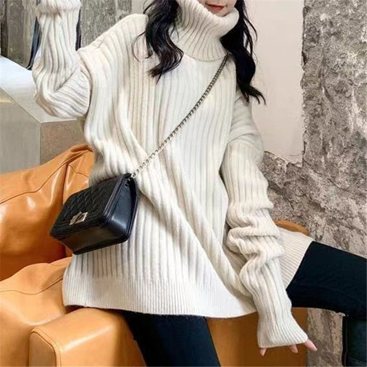 Damen Strickpullover Hohler Kragen Lässiger Schnitt Norvielle - Norvielle