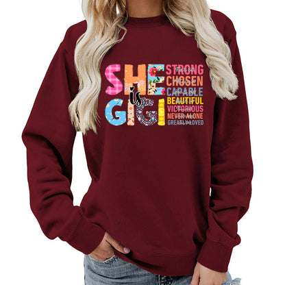 Damen Sweatshirt Inspirierendes Text-Design Norvielle