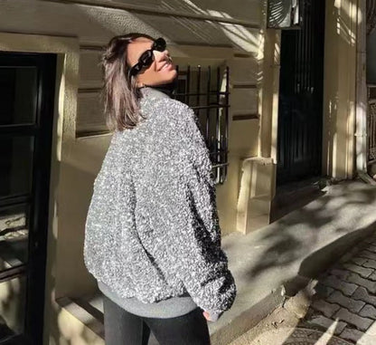 Damen Fleecejacke Strukturiert Weit Norvielle