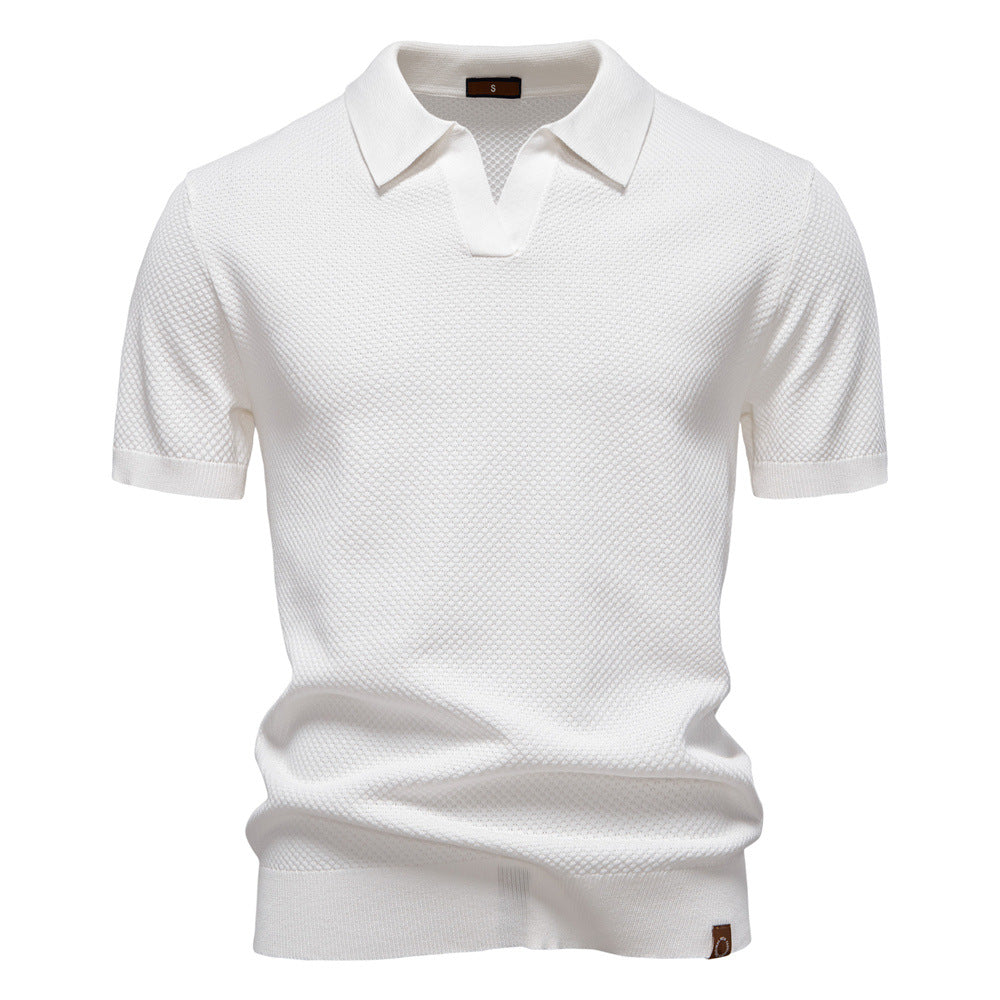 Herren Polo-Shirt Strukturiert