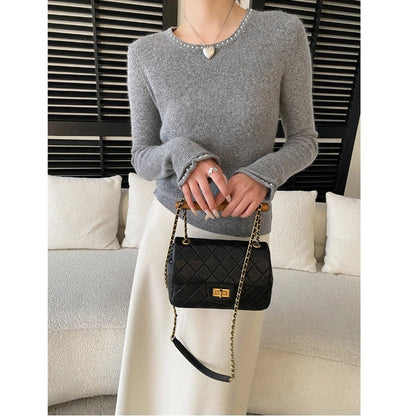 Damen Strickpullover Elegantes Design Dekorative Details Beige