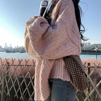 Damen Strickpullover Voluminöse Ärmel Norvielle