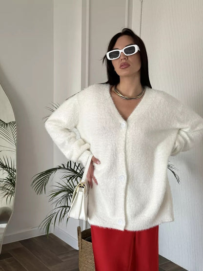 Damen Cardigan Weiches Strick Norvielle