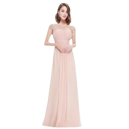 Damen Maxikleid Spitzenoberteil Fließender Rock Norvielle