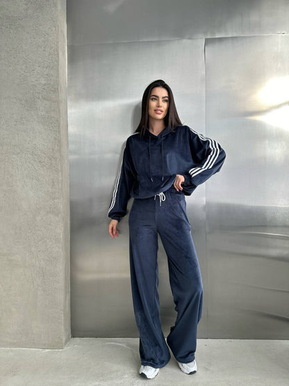 Damen Hoodie Set Velvet Norvielle