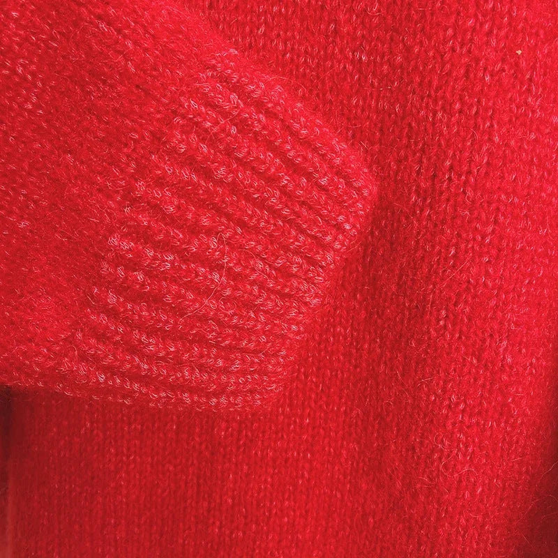 Damen Strickpullover Auffälliger Schriftzug Norvielle