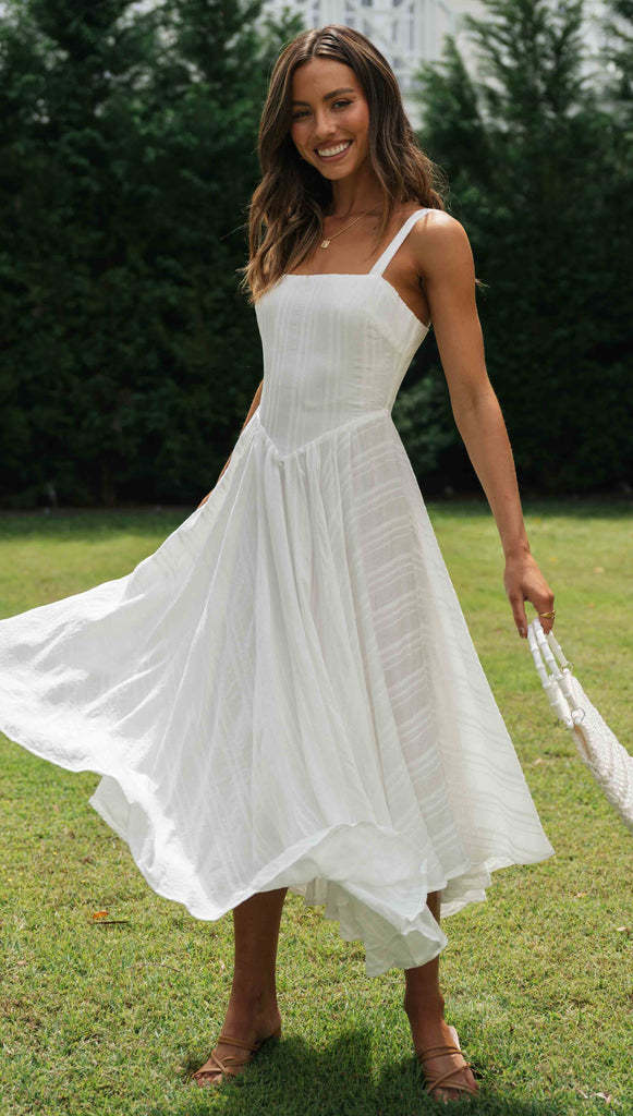 Damen Ärmelloses Maxikleid Fließend Norvielle