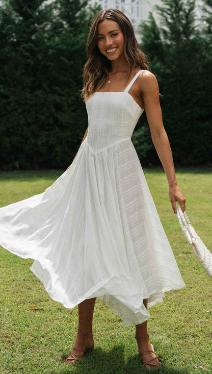 Damen Ärmelloses Maxikleid Fließend Norvielle