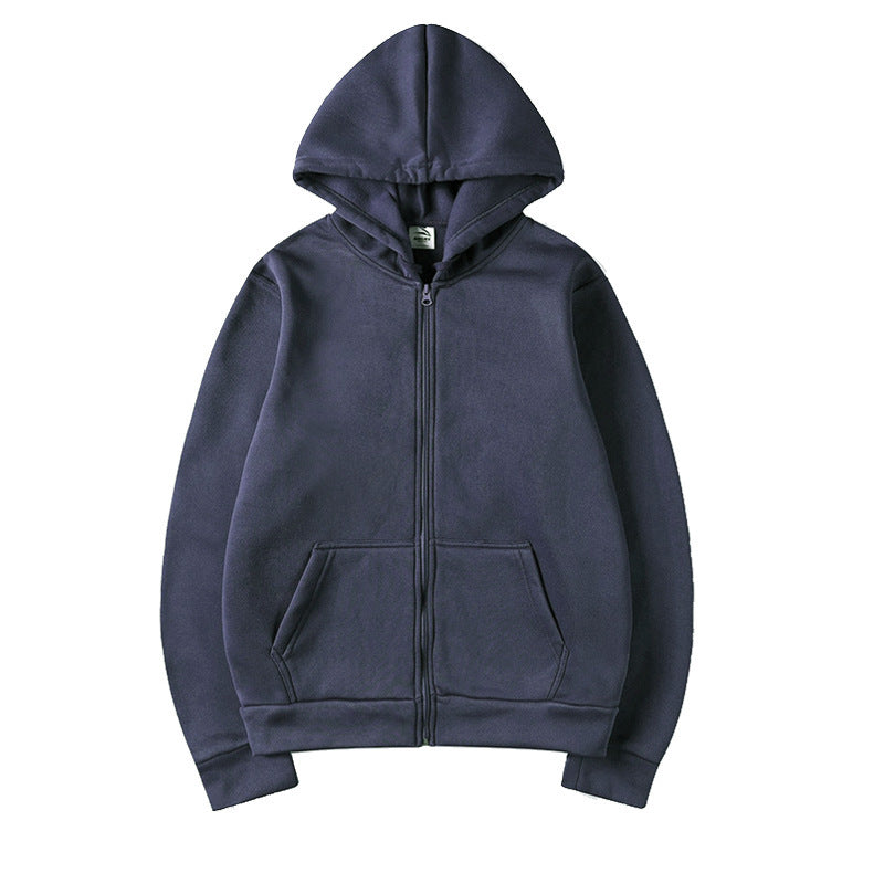 Damen Kapuzensweatshirt Durchgehender Reißverschluss Seitentaschen