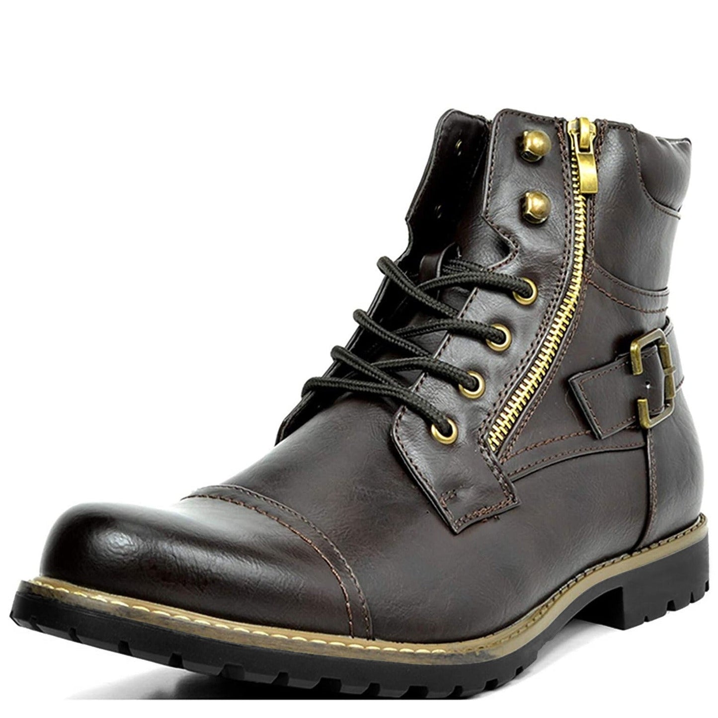 Norvielle Herren Motorradstiefel Leder