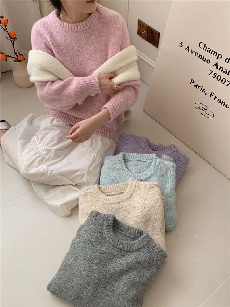 Damen Oversized Pullover Weiches Strick Norvielle