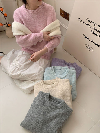 Damen Oversized Pullover Weiches Strick Norvielle