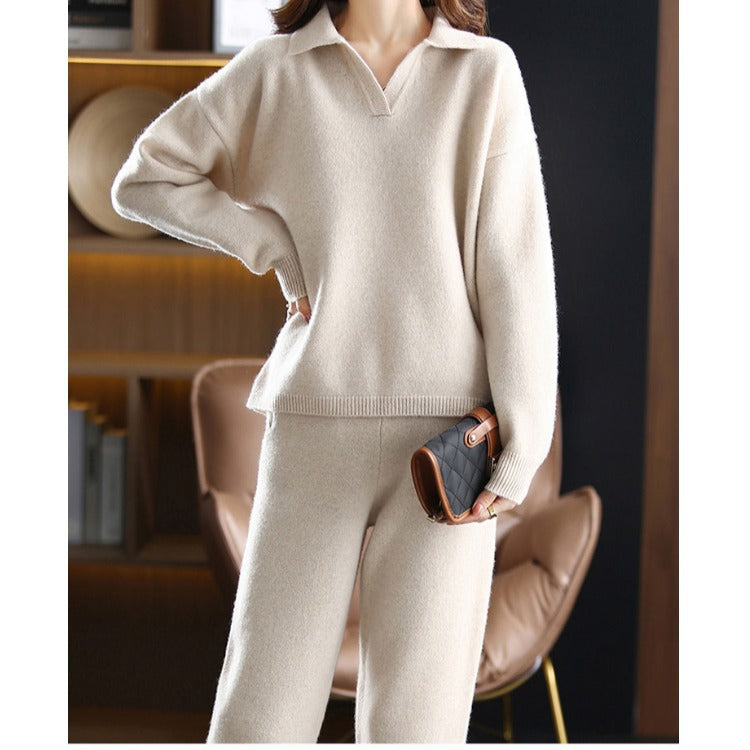 Damen Strickpullover Oversized Kragen Norvielle