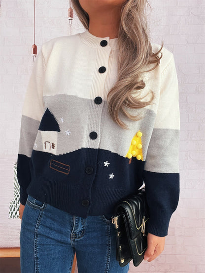 Damen Strickjacke mit Applikationen Norvielle