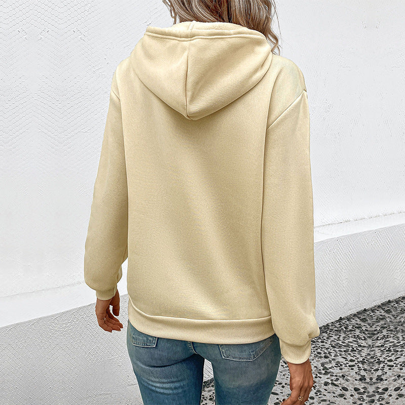 Damen Kapuzenpullover Tierdesign Kängurutaschen