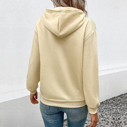 Damen Kapuzenpullover Tierdesign Kängurutaschen