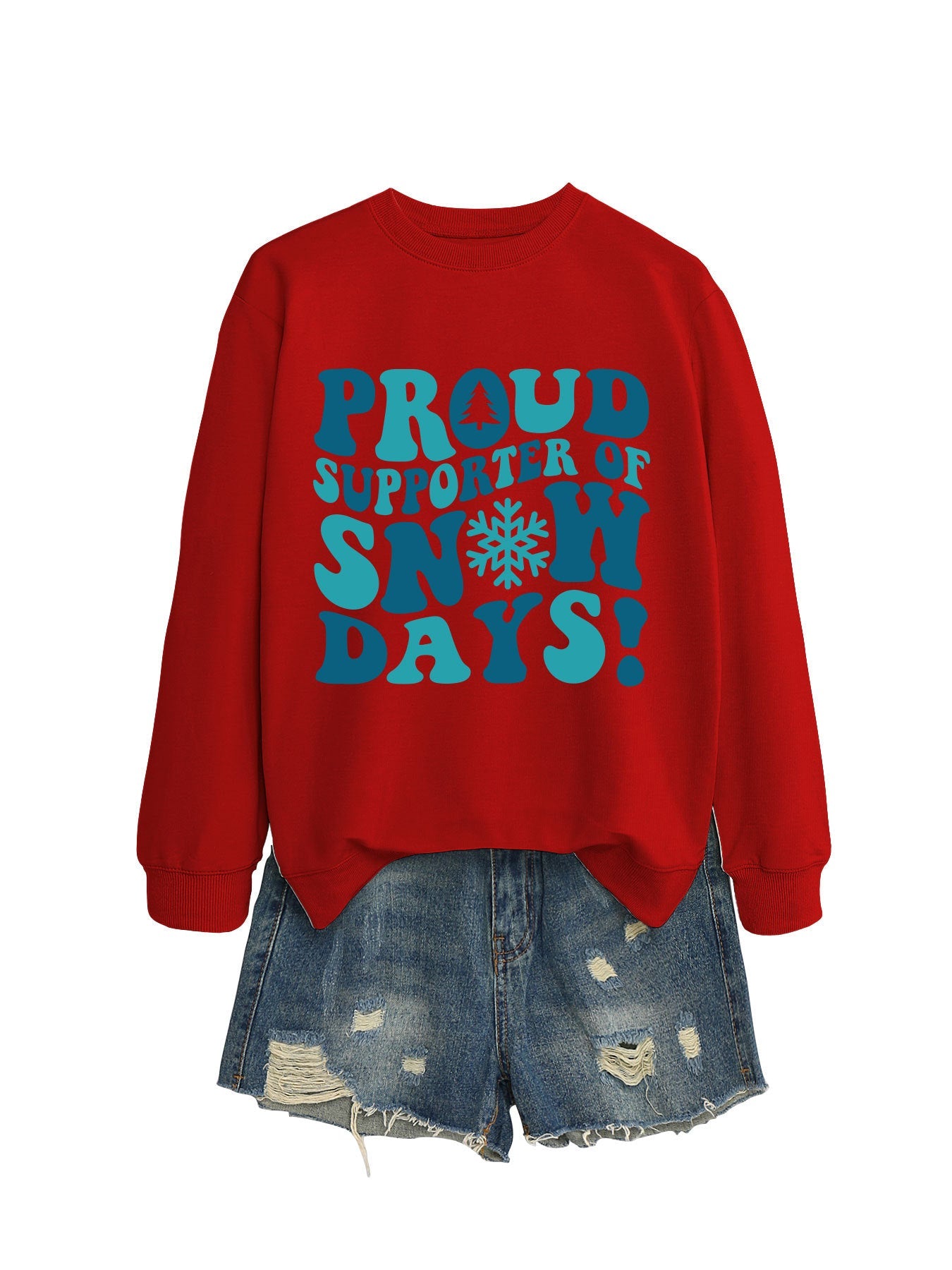 Damen Sweatshirt Kreativer Aufdruck Lässiger Schnitt Norvielle