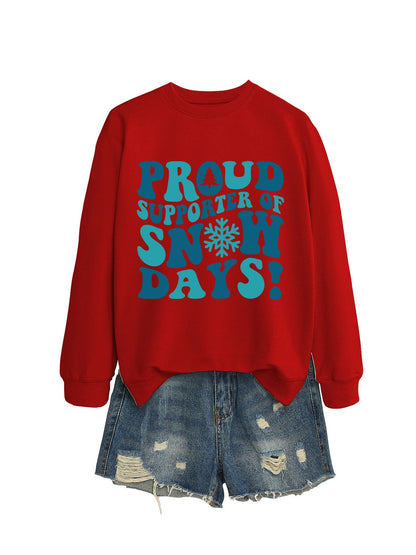 Damen Sweatshirt Kreativer Aufdruck Lässiger Schnitt Norvielle