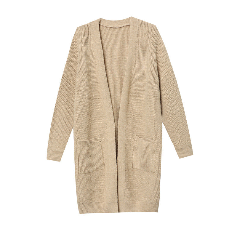 Damen Strickcardigan Leicht 2 Taschen Norvielle