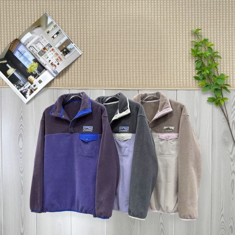 Damen Fleecepullover Hochkragen Praktische Taschen Norvielle - Norvielle