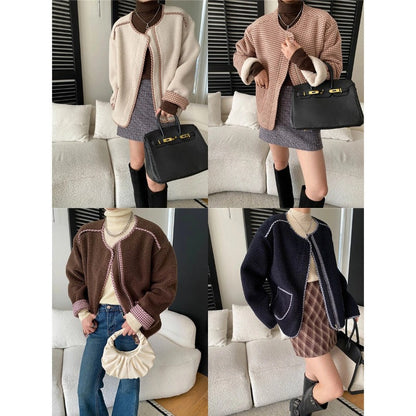 Damen Teddyjacke Lässig mit Taschen Norvielle
