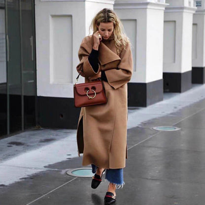 Damen Oversize-Mantel Offener Vorderteil Norvielle