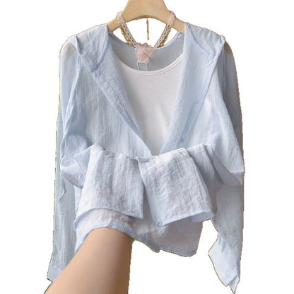 Damen Sommerjacke Leicht Rüschendesign Norvielle