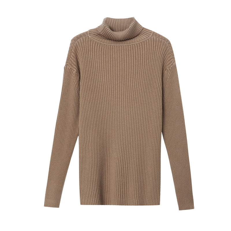 Damen Rollkragenpullover Ribbstrick Norvielle