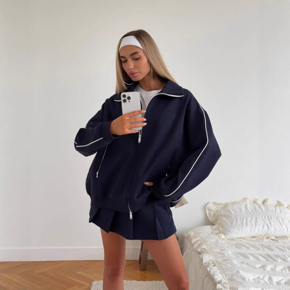Damen Oversize-Jacke Hochkragen Norvielle - Norvielle