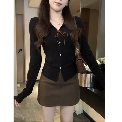 Damen Strickpullover mit Knöpfen Norvielle