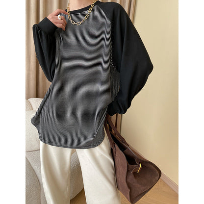 Damen Sweatshirt Gestreift Größe L Norvielle - Norvielle