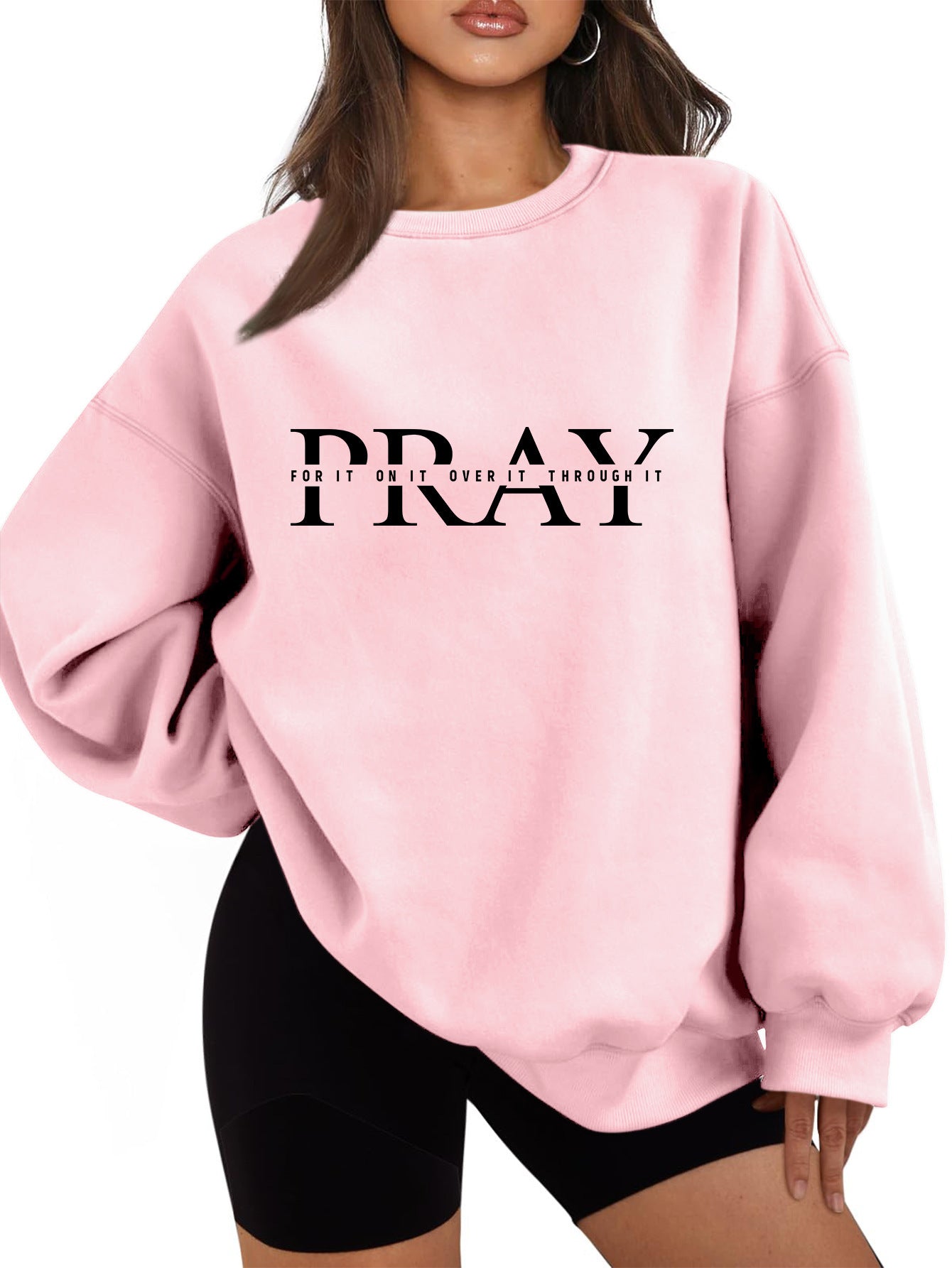 Damen Oversized Sweatshirt mit Aufdruck Norvielle