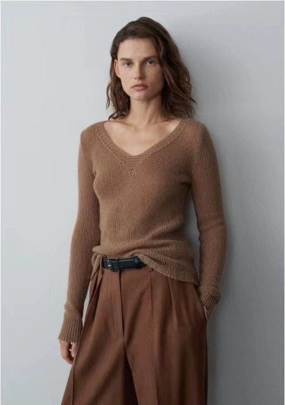 Damen Pullover V-Ausschnitt Kuschelfleece Norvielle
