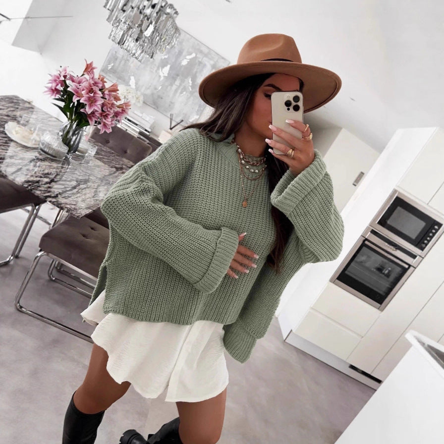 Damen Pullover Strukturiert Weit Norvielle