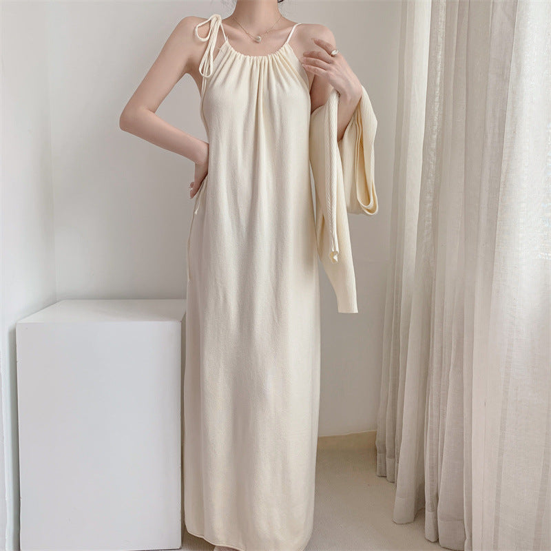 Damen Maxikleid Verstellbare Träger Elegant Norvielle