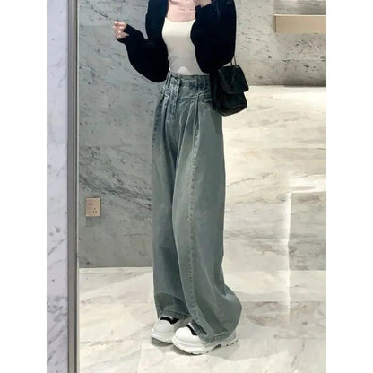 Damen High-Waist Jeans Weit Norvielle
